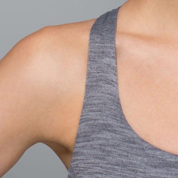 Lululemon Wild Tank Heathered Slate / Dream Rose Deep Coal Black sz 4 EUC - Picture 17 of 17